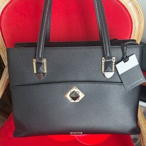 Cromia Italy Black Leather Women's tote NWT